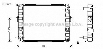 AVA QUALITY COOLING iv2003 -  Радиатор, охлаждение двигателя